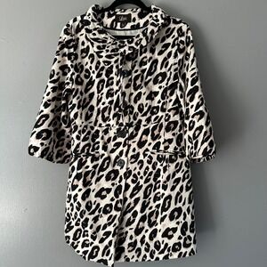 LUII LEOPARD PRINT MID-LENGTH‎ DRESS COAT LARGE